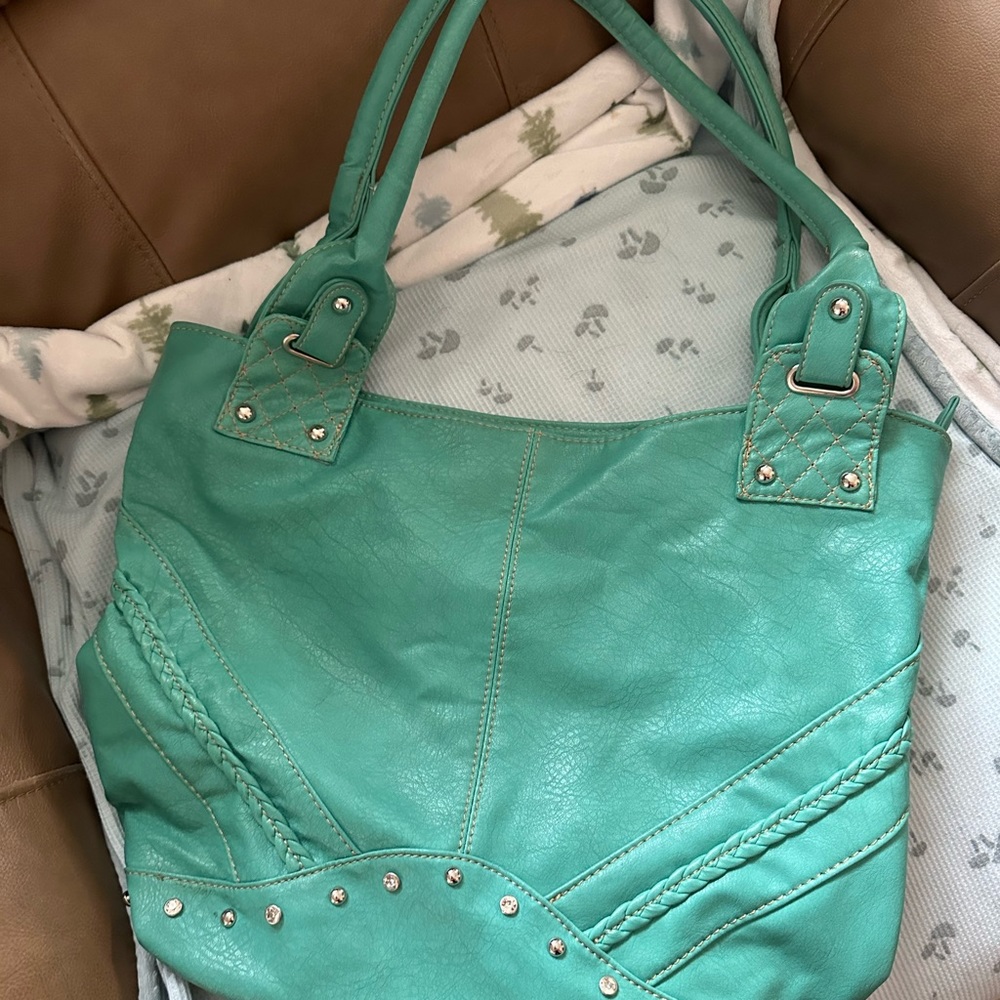 Mint colored purse